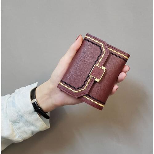 Short Womens Wallet for Women Small Wallets Leather Coin Purse Ladies Fashion Hasp Female Wallet Mini for Student Card Holders