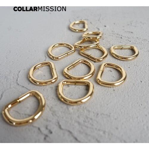 100pcs/lot Metal D Rings for Pet puppy Collar 20mm Webbing Strap Leather bag Sewing Parts diy accessory D-shaped buckle DK20J