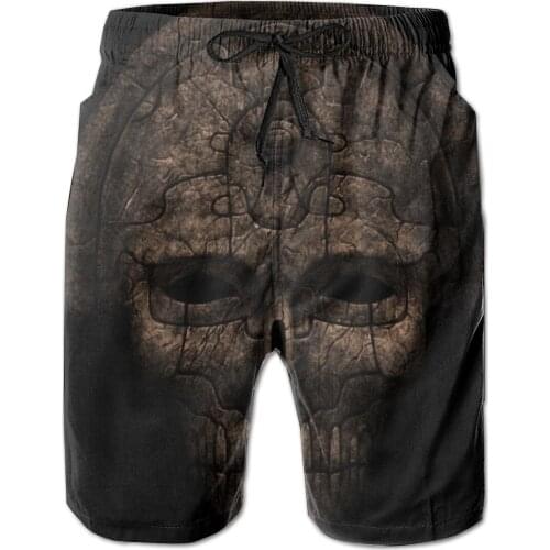 Men Quick-drying Men Swimming Trunks Ancient Mystical Ritual Mask Of Death Men Swimwear Swimsuit Beachwear Beach Bathing Shorts