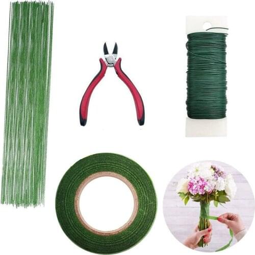Floral Arrangement Tool Kit Floral Tape Stem Wrap Green Stem Wire Floral Wire For Bouquet Stem Wrap Florist
