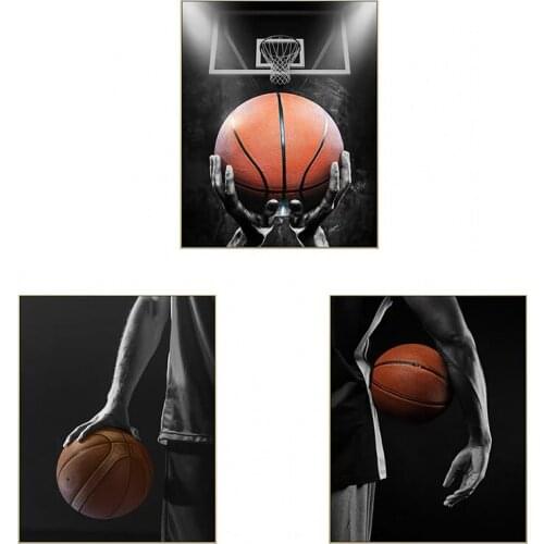 Wall Art Basketball Player Dream Canvas Painting Nordic Inspirational Sport Picture Posters Print for Living Room Decoration