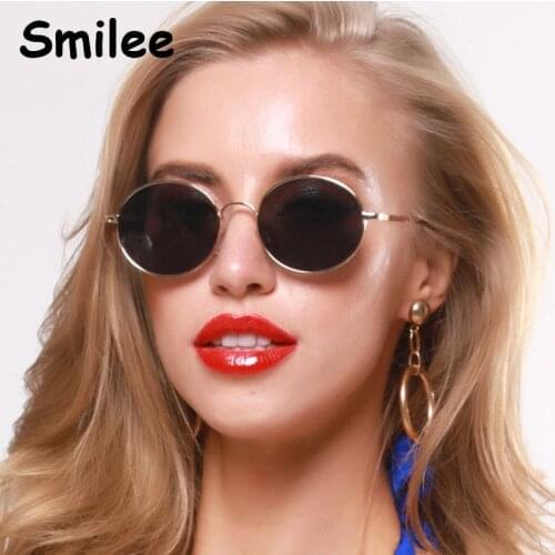 New 2020 Retro Small Round Sunglasses For women Fashion Designer Vintage Shades Ocean Lens Metal Sun Glasses UV400