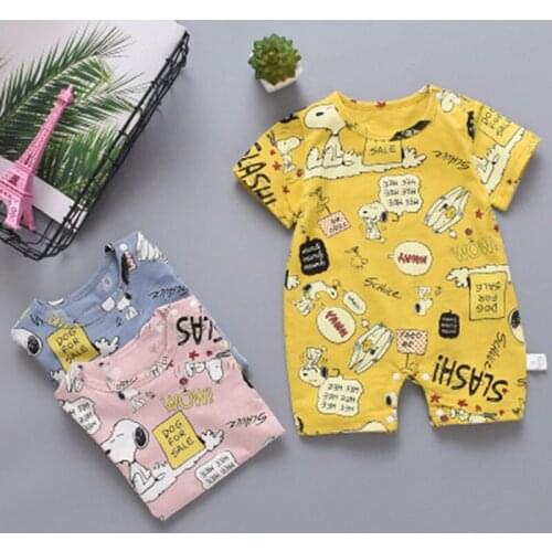 Newborn Baby Clothes Summer Baby Bodysuits Print Short Sleeve Cotton Unisex Clothing Infant Baby Girl Boy Clothes Beby Body Suit