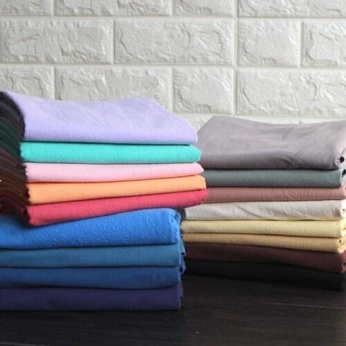 1 Meter Plain Japanese Dyed Washed Cotton Clothes Basic Handmade Diy Kapok Lining Embroidered Fabric