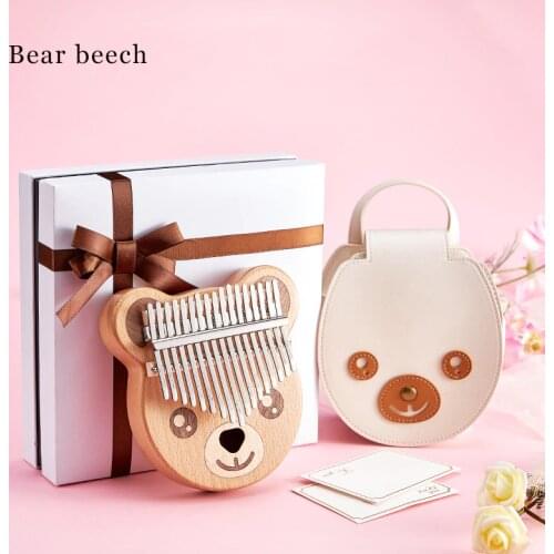 Kalimba 17 Key Thumb Piano Musical Instruments Mbira Solid Wood Finger Piano Beginner with Bag Tuning hammer KLB44