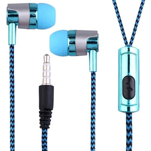 Professional KY-38 200Hz-20000KHz 32 ohm Color Cloth Line Heavy Bass Sound In Ear Music Earphones Universal Mobile Phone Headset