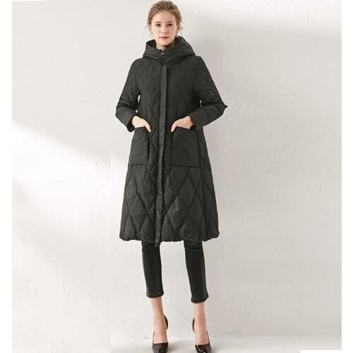 Spot medium and long down jacket with hoods