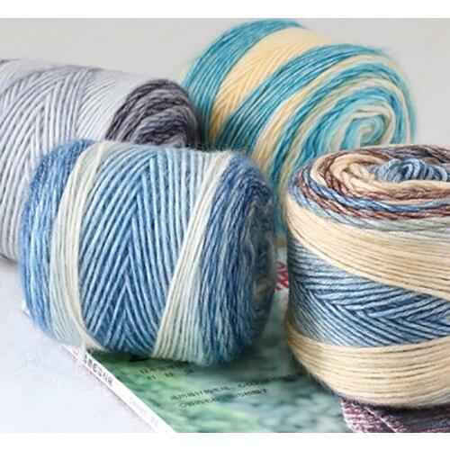 100G Medium-fine Woolen Yarn Gradient Cake Yarn Ball Sweater Scarf Hat Hand-knitted Yarn