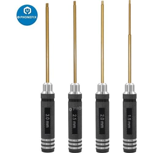4pcs 1.5/2.0/2.5/3.0mm Hexagon Screwdriver Wrench Tool Hex Screw Driver Disassembly for DJI Elf 3/4 General Purpose RC Models