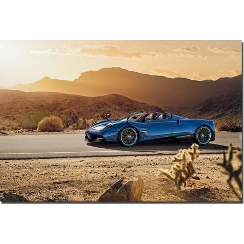 Pagani Huayra Super Car Posters Vehicle Wall Art Canvas Print For Home Decor Framed Painting