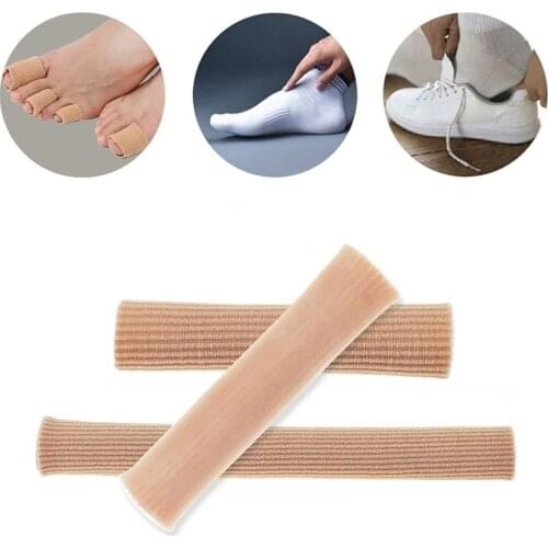 Fabric Finger Toe Protector Separator Applicator Pedicure Corn Callus Remover Hand Pain Relief Soft Silicone Tube Foot Care Tool
