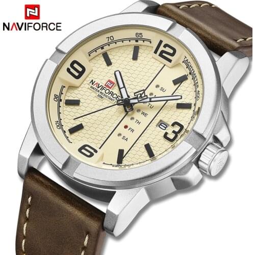 Top Luxury Brand NAVIFORCE Fashion Quartz Men’s Watch Casual Army Sport Men Watches Leather Analog Male Clock Relogio Masculino