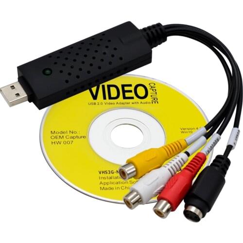 Easycap USB 2.0 Video Audio VHS to DVD HD Converter Capture Card Adapter for PC laptop Computer/CCTV Camera