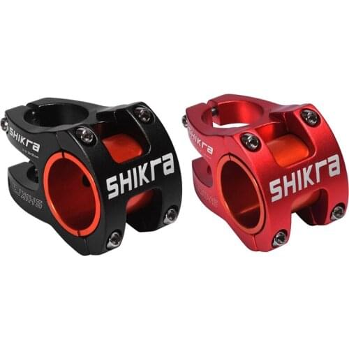 SHIKRA MTB Aluminum Alloy Bike Bicycle Stems 35MM Fixed Short Handle Bar Stem Riser Cycling Part Handlebar Stem