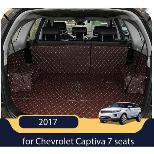 High quality Special trunk mats for Chevrolet Captiva 7 seats 2017 waterproof boot carpets for Captiva 2016-2006 car styling