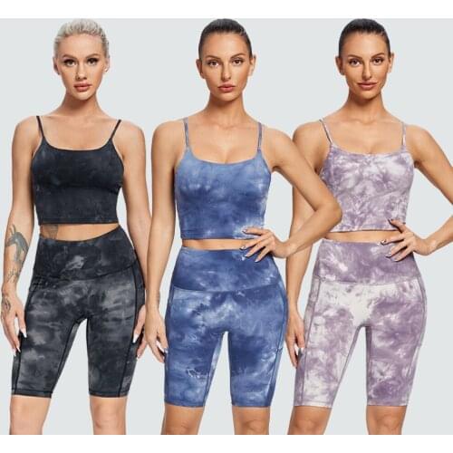2 pcs Seamless Women Yoga Set Workout Sportswear Gym Clothing Fitness Sleeveless Crop Top 2021 High Waist Shorts Sports Suits