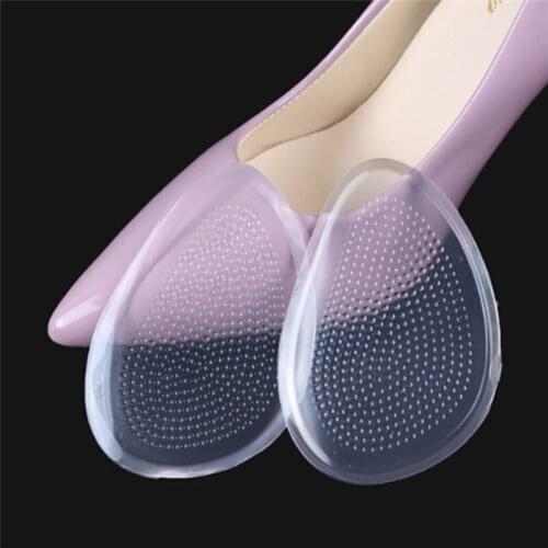 1Pair High Heels Silicone Gel Forefoot Gel Pads Flat Feet Orthotic Arch Support Gel Pads Non-Slip Pain Relief Shoes Insoles
