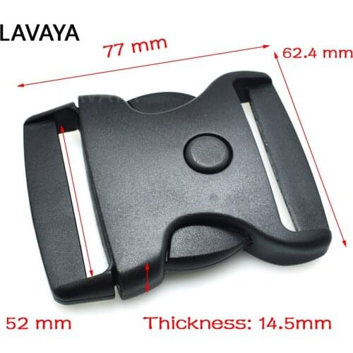1pcs Webbing 51mm Button switch Plastic Side Curved Release Buckle For Backpack Luggage Straps Black