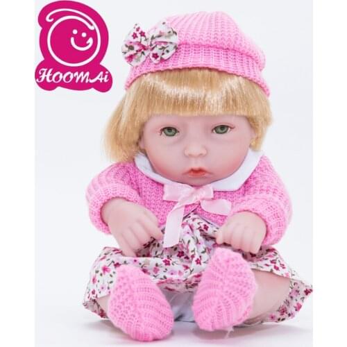 10 Inch Hot Sale Bebe Reborn Baby Doll Toy Newborn Full Vinyl Body Silicone Stuffed Realistic Doll Birthday Christmas Gifts 25CM