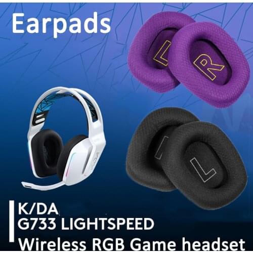 100% high quality Cushion For Logitech G733 Headphones/EarPads Sponge Soft Foam Cushion G733 Replacement Earpad Accessories 2pcs