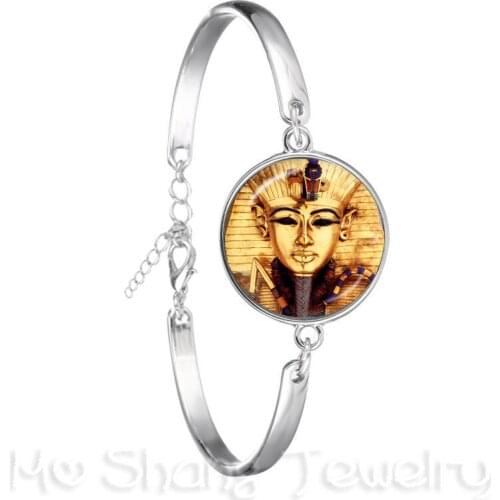 18mm Ganesha Buddha Elephant 18mm Glass Dome Bracelet Handmade Women Girls Silver Plated Bangle Creative Souvenir For Gift