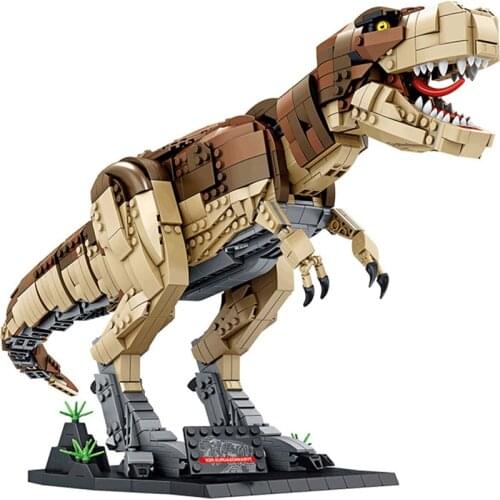 1813Pcs Assemble Dinosaur World Jurassic World Tyrannosaurus Buidling Blocks Bricks Model Educational DIY Toys Birthday Gifts