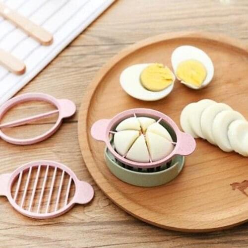 4 Colors Wheat Straw Cut Egg Cutter Mold High Quality Multifunction Eggs Splitter Cutter Kitchen Tools 1pc Egg Separator Suppier