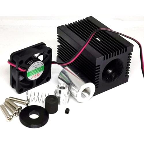 DIY 5.6mm Laser Diode Housing/Host/Case/Shell w/ 635nm 650nm Glass Focus Lens 33mm*33mm*50mm