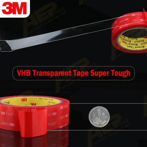3M VHB 4910 Tape Double Sided Tape High Temperature Clear Acrylic Foam Tape /Car Vehicle Tape /Office/Home/Bathroom 1.0MM Thick
