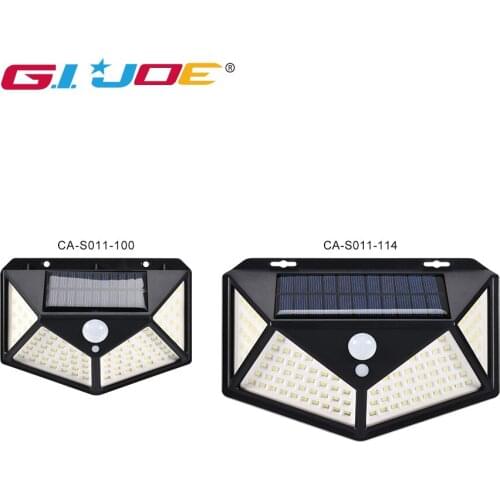 GIJOE led solar garden light waterproof induction lamp outdoor led sun powered christmas outdoor decoration 100/114 smd light