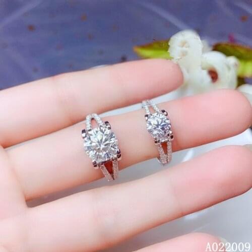 KJJEAXCMY Fine Jewelry Womens 925 Sterling Silver Inlaid 0.5/1/2/3 Carat Mosang Diamond Luxury Ring