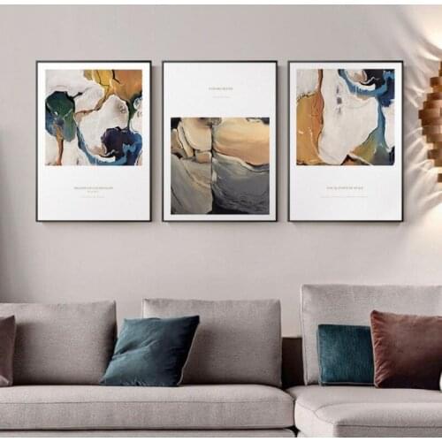 Modern Simple Abstract Composition Picture Hanging Canvas Paintings Printed Posters For Living Room Decoration