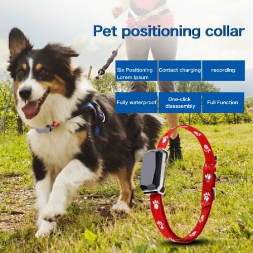 Smart GPS Tracker MiNi Pet Positioning Collar IP67 for Dogs and Cat GPS LBS Positioning Geofence SOS Real-time Tracker Anti-lost