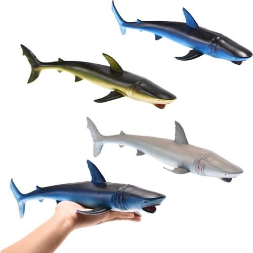 Simulation Shark Toy Vinyl Animals Figures Educational Resource Aquarium Model Accessory
