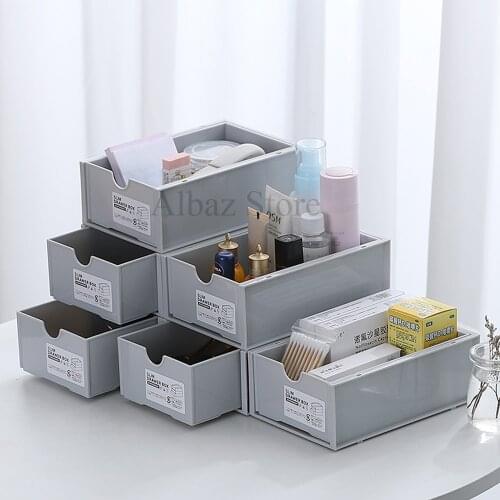 Drawer Type Desktop Storage Box Can Be Superimposed Stationery Finishing Box Underwear Desk Organizer For Cosmetics