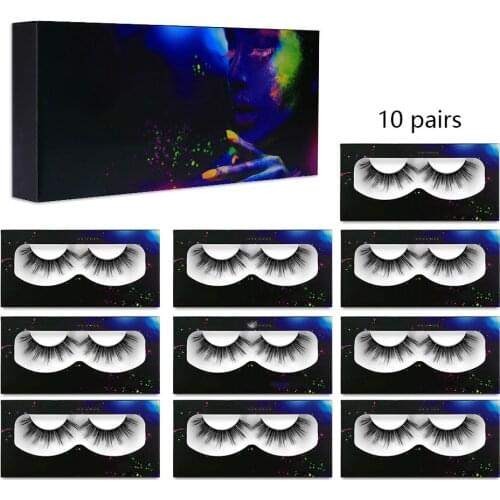 Wholesale 10 different Pairs 5D Mink False Eyelashes Makeup Soft Thick Dramatic Volume 3D Eyelash Lash Set For Dropshipping