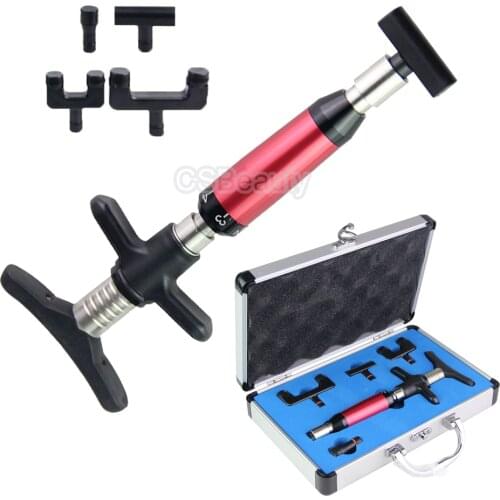 Chiropractic gun 6 Levels 4 Heads Mechanic Therapy Adjust Vertebration Tools Handheld Chiropractic Adjustment Tool