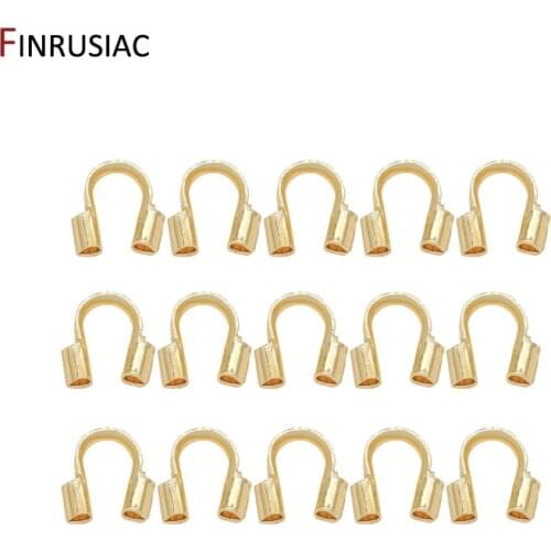 4.5x4mm 14K Gold Plated Wire Guardian Wire Protectors Loops U Shaped For Jewelry Making DIY Accessories