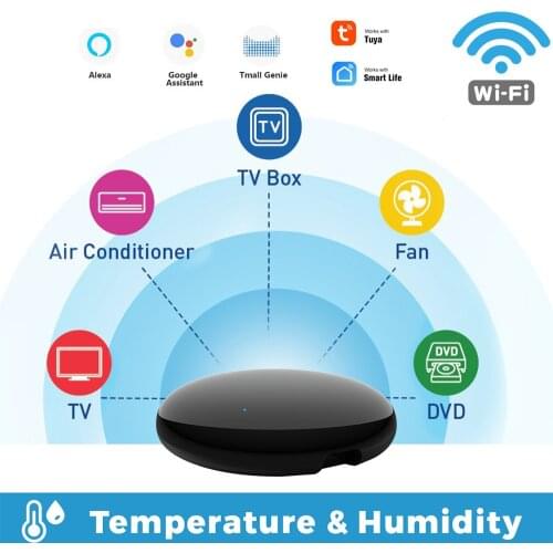 Tuya Universal Infrared Remote Control Wifi Wireless TV Air Conditioning Fan Remote Control Support Alexa, Google Voice Control
