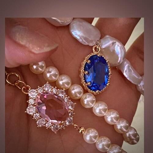 S925 Baroque Shaped Natural Pearls Colorful Jewel For Women Matching Eye-Catching Collection Jewelry Vintage Female Accessories