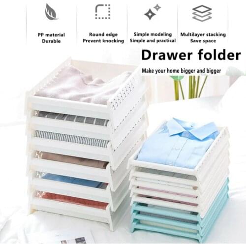 1Pc Stackable Plastic Drawer Clothes Storage Board Closet Cabinet Home Storage Board Organiser