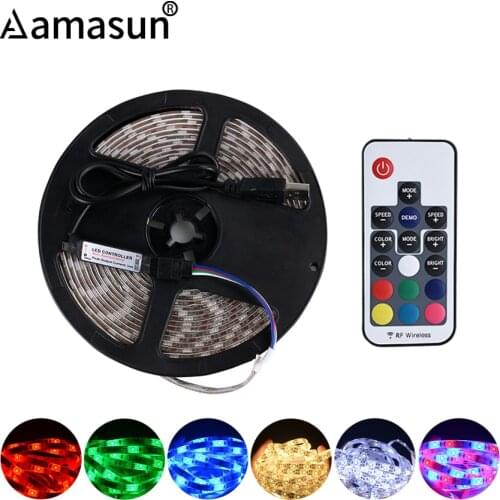 USB 5V LED Lights for Kitchen Closet Strip Tape Leds for Living Room Bedroom PC HDTV Cupboard Wardrobe Cabinet Home Lighting