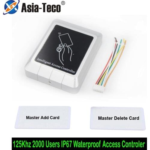 Waterproof No Keypad 125khz RFID Standalone access controller 125khz EM/ID key-chain card Door Access Control System 2000 users