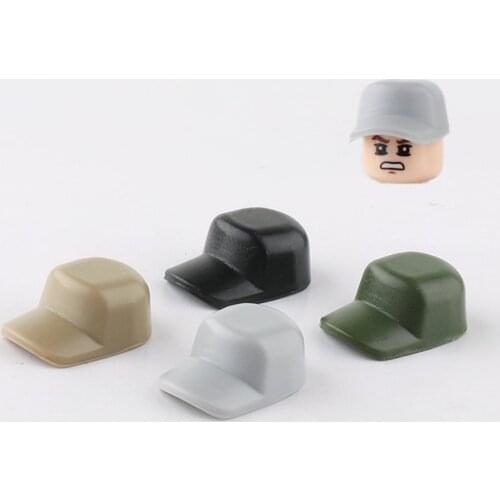 Military Accessories Helmets Building Blocks Soliders Hats Army Peaked Caps Baseball Cap Blocks Modern Bricks Parts Toys C184