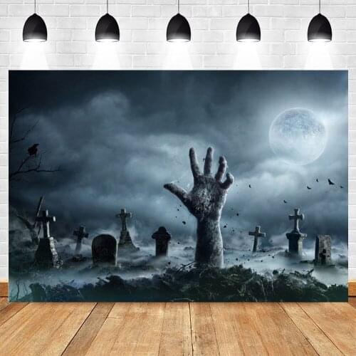 Yeele Photocall Halloween Background Terror Moon Night Grave Ghost Baby Portrait Backdrop Photography Photo Studio Photophone