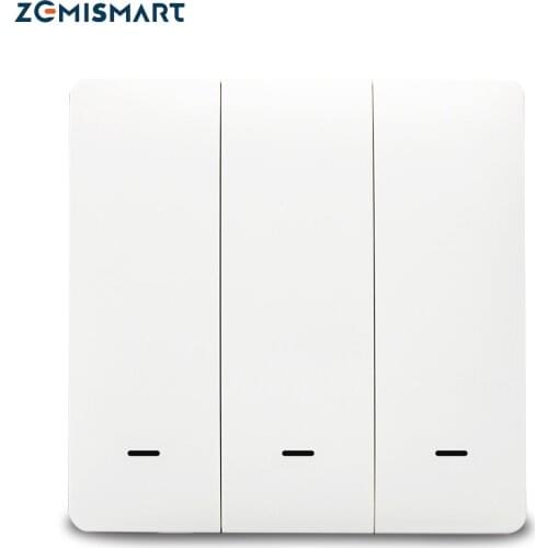 Zemismart WiFi Push Swicth Tuya Smart Life Control One Two Three Gangs 110v 220v Timer Control