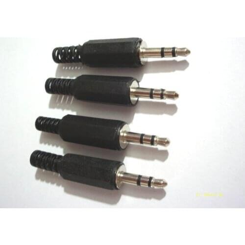 10pcs 3.5mm Stereo Male Plug Jack Audio Adaptor Connectors Plastic solder