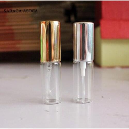 100pcs/lot 5ml Mini glass bottle Traveler Spray Atomizer Empty Perfume Bottle