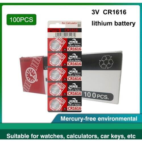 100x For maxell CR1616 Button Cell Coin Batteries CR1616 Car Remote Control Electric Alarm 3V Lithium Battery