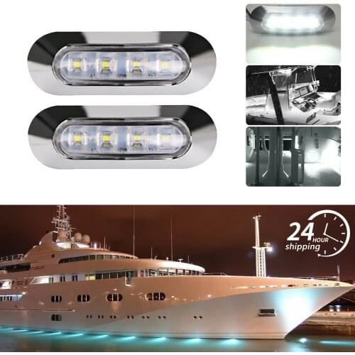 2PCS Marine Boat Transom LED Stern Light Cold White LED Tail Lamp Yacht Accessories Waterproof LED Courtesy Lights Dropshipping